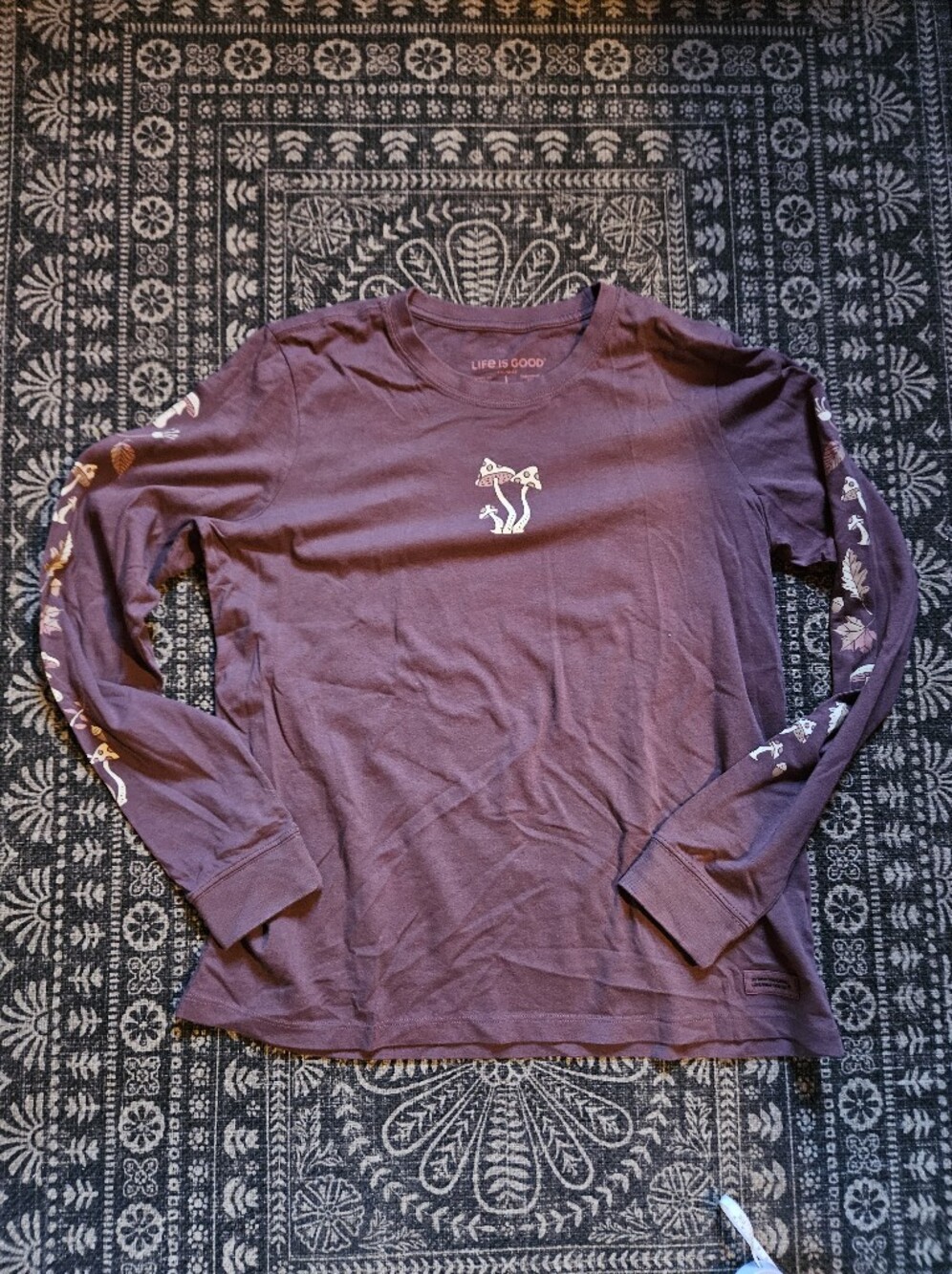 Life Is Good Autumn Mushroom Long Sleeve Tee - Picture 2 of 8